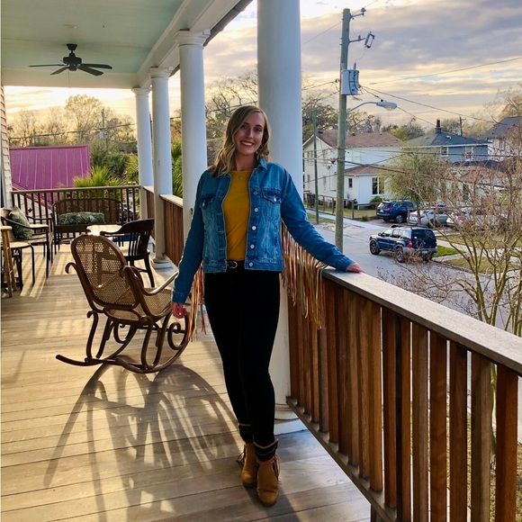 Scully Colorful Fringe Jean Jacket - Picture 9 of 9